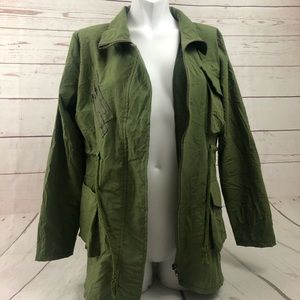 Green jacket military style small medium